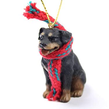 Imagem de Enfeite de Natal Rottweiler Tiny Miniature One - DELEVISÃO!