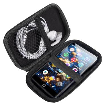 Imagem de Capa compatível com Lamshaw MECHEN MP3 Player, estojo de transporte de EVA durável, à prova de choque e leve, compatível com MP3 Player MECHEN H10 de 4 polegadas (preto)