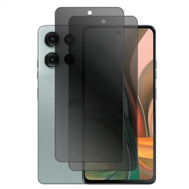 Imagem de Para Motorola Moto G75 5G, vidro temperado de 6,78 polegadas protetor de tela com cola completa de proteção de cola privacy 9H