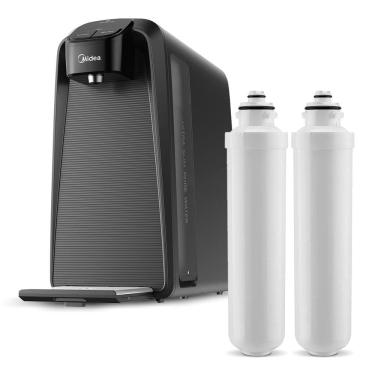 Imagem de Kit Purificador de Água SlimPure Cinza + 2 filtros refis Midea