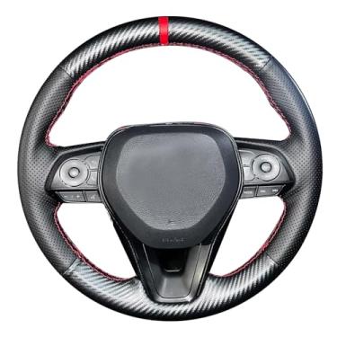 Imagem de Loncky Capa de volante de couro genuíno costurada personalizada para Toyota Avalon RAV4 2019 2020 2021 2022 2023 2024/Camry 2018-2024 / Corolla 2020-2025/Venza 2021-2024 Acessórios interiores OEM