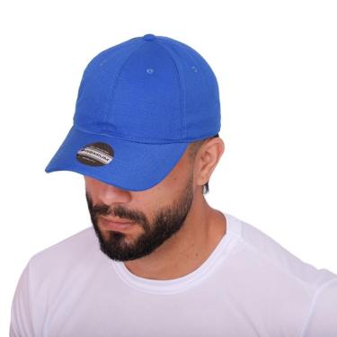 Imagem de Boné Aba Curva Curvada Resina Premium Liso Masculino Dad Hat Strapback Ajustável Fitão-Masculino