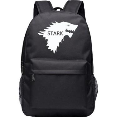 Imagem de Mochila escolar Stark Wolf Head Anime Oxford Cloth 30x18x45cm - yiweis