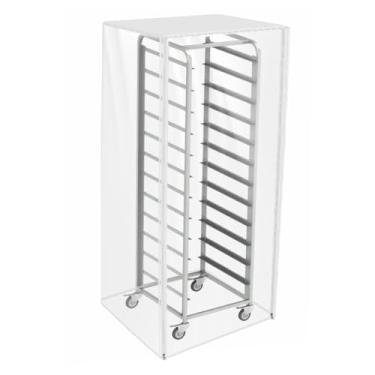 Imagem de Capa para coque, capa transparente para pão com zíper de 4 lados, serve em 10/20 camadas, à prova d'água e à prova de poeira, para cozinha doméstica, padaria comercial (grande)