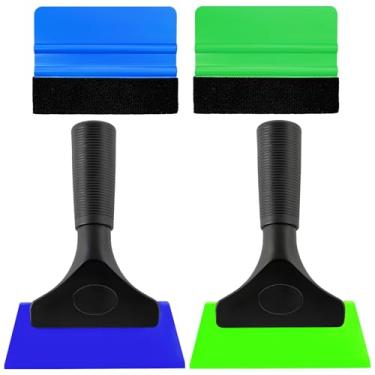 Imagem de Yourkar Kit de ferramentas de película de janela, kit profissional de envoltório de vinil com rodo de plástico e rodo de feltro, ferramentas de coloração de instalação de filme de privacidade