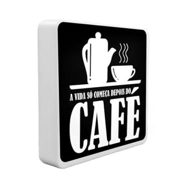 Imagem de Luminária Box Slim “Depois do Café” USB – Iluminação Decorativa LED 5W