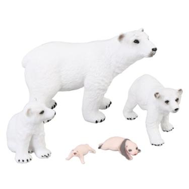 Imagem de aqxreight 5 Peças Simulação Modelo Animal Simulação Urso Ornamento de Crescimento Crianças Ciclo de Crescimento Cognitivo Brinquedos Animais para Crianças Interesse Curiosidade Motivar e