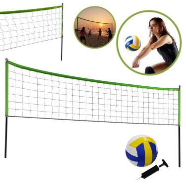 Imagem de Rede de Beach Tennis e Vôlei de Areia Portátil Completa com Bola e Bomba de Ar Importway Iwj004