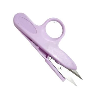 Imagem de Tesoura Reta de Arremate 12 cm TC-800 – Aço Inoxidável, Cabo Ergonômico, Corte Preciso para Costura, Bordado, Patchwork, Quilting e Artesanato (Roxo)