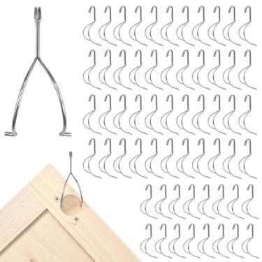 Imagem de MLIYYBE 60 peças de cabide de pintura de porta de armário – Prateleira de secagem de tinta de aço inoxidável 304 para porta de armário, ganchos de porta de armário resistentes para pintura em spray