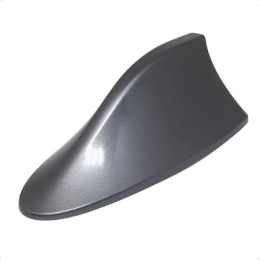 Imagem de Antena Shark Tubarão para Carro com Teto Plano Recepção AM/FM Design Esportivo Aerodinâmico Multimarcas com Kit de Instalação (Cinza)