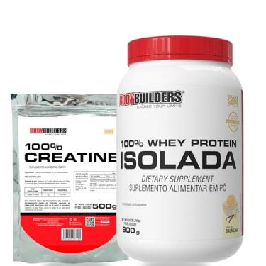 Imagem de Kit Whey Protein 100% Isolada Baunilha 900g + 100% Creatina 500g - Bodybuilders