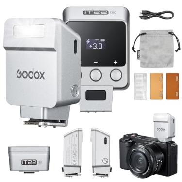 Imagem de Godox Mini Flash iT22 S – Flash de câmera iT22S para Sony com bateria manual de 7,4 V 300 mAh/modos TTL 700 + Flashes 1,5s Reciclagem Hot Shoe Flash com difusor/filtros de cor acessórios para câmera