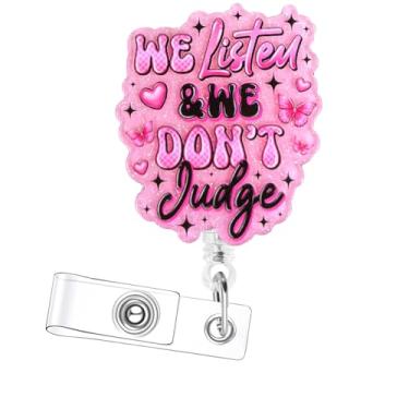 Imagem de Bellrela Porta-crachá retrátil, design de guaxinim não diagnosticado, mas algo não está certo, branco e preto, nylon com clipe jacaré de 360 graus