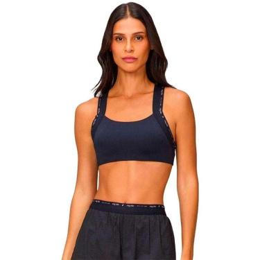 Imagem de Top Feminino Alto Giro Elástico Nadador Com Bojo