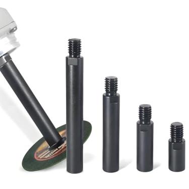 Imagem de Eixo de extensão de esmerilhadeira angular de rosca 5/20.3 cm-11, para polidor de carro, almofadas de polimento, placa de apoio, acessórios para máquina de polir, 4 peças de haste de extensão de