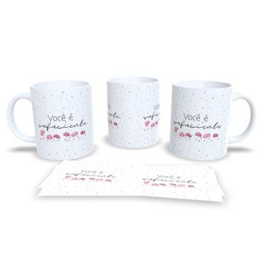 Imagem de Caneca de Cerâmica Branca Dia Internacional da Mulher, Design Floral com Frase Motivacional, Acabamento Brilhante (7)