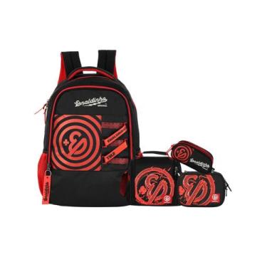 Imagem de Kit Enaldinho Mochila Costas + Lancheira + Estojo Box Triplo - Luxcel,