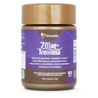 Imagem de 7 Magnésios + Treonina. Dimalato Taurato Citrato Bisglicinato Cápsulas