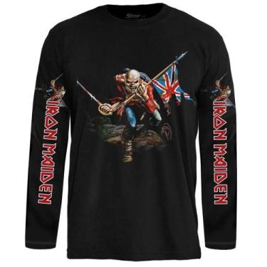 Imagem de Camiseta Manga Longa Iron Maiden Oficial Stamp  Estampas Exclusivas, A