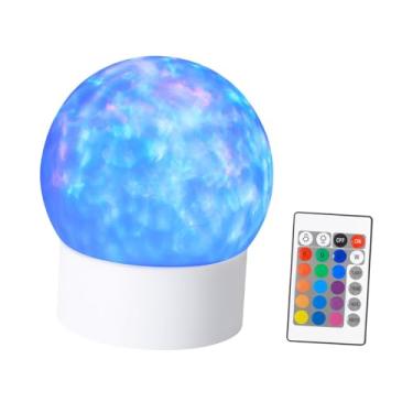 Imagem de IEUDNS Projetor de luz noturna, luz noturna ajustável, presente de Natal ou aniversário, ambiente para meditação, para adolescentes, meninas, meninos e, Ondas Na água