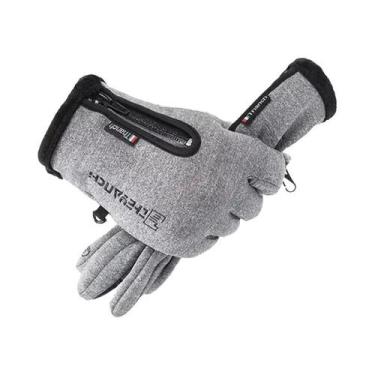 Imagem de Luvas De Inverno Masculinas Impermeáveis Com Forro Térmico E Tela Sens