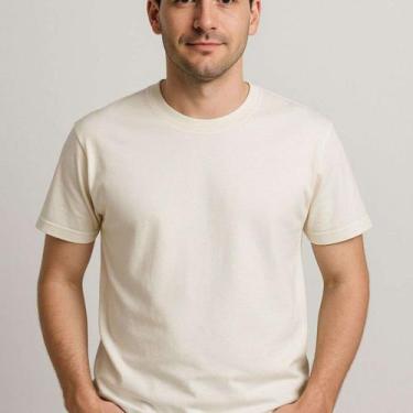 Imagem de Camiseta Básica Masculina 100% Algodão Lisa Premium Básica Casual Dia 