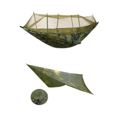 Imagem de Rede De Camping Para 2 Pessoas Com Mosquiteiro, Cama Suspensa Portátil
