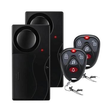 Imagem de Alarme De Vibração Sem Fio 110dB Para Porta E Janela Com Controle Remo