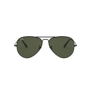 Imagem de Óculos de Sol Ray-Ban Aviator Metal Ii 0RB3689 914831 Tam 62 / Preto - Lentes Verde