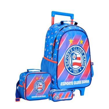 Imagem de Kit Escolar Bahia Mochila Rodas Costas + Lancheira + Estojo