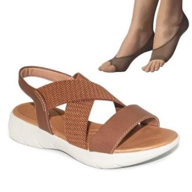 Imagem de Kit Sandália Usaflex Plataforma Feminina + 2 Pare-Feminino