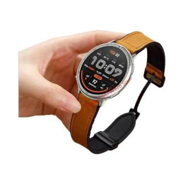Imagem de Pulseira Magnética De Couro E Silicone De 20mm 22mm Para Smartwatch Am