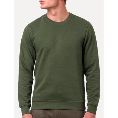 Imagem de Moletom Calvin Klein Jeans Masculino Crewneck CK Small Bordado Verde Militar-Masculino