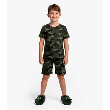 Imagem de Pijama Infantil Camiseta e Bermuda Select Verde, 6, Verde