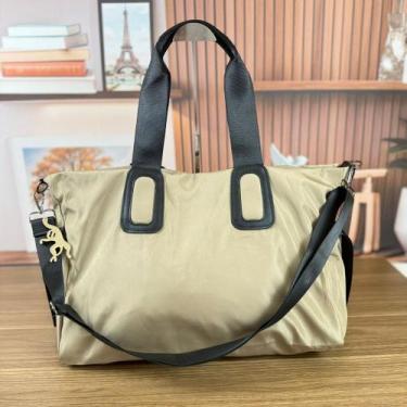 Imagem de Bolsa Sacola Grande Cetim Alça Transversal Viagem Academia Maternidade