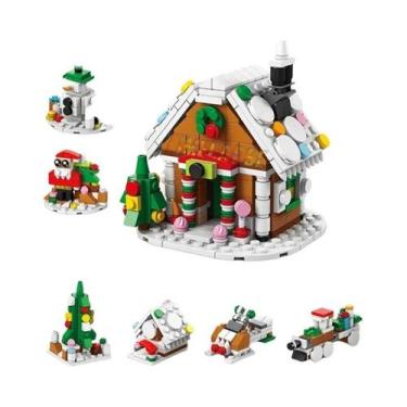 Imagem de Kit De Blocos De Montar Tema Natalino DIY 10 Em 1: Trem Do Papai Noel,