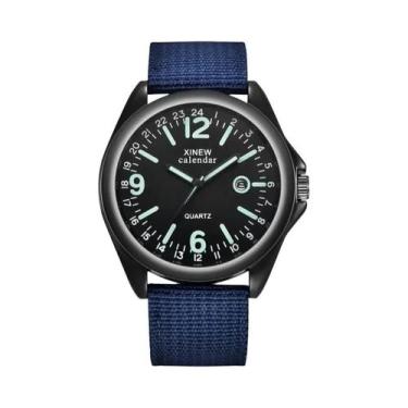 Imagem de Relógio Esportivo Masculino Com Pulseira De Nylon Preta, Moda Casual P