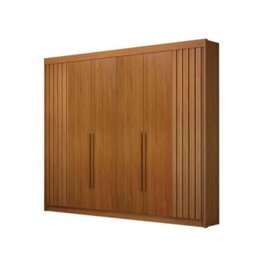 Imagem de Guarda-Roupa Arden 6 Portas Ripado - Cinamomo - Tudo de Móveis