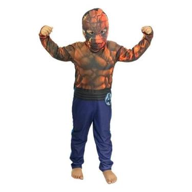 Imagem de Fantasia Quarteto Fantástico Infantil O Coisa com Máscara - Fantasias 