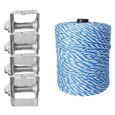 Imagem de Kit 4 Catracas Para Cerca Super ZZ-60/R com Fio Eletroplástico 15x6 50