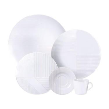 Imagem de Aparelho de Jantar e Chá 20 Peças Tramontina Redondo de Porcelana Bran