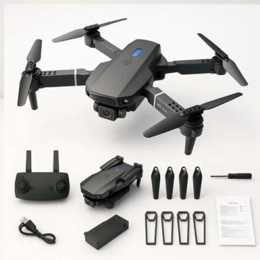 Imagem de Drone E88 Dobrável com Câmera HD WiFi FPV, Altitude Hold, Modo Sem Cab