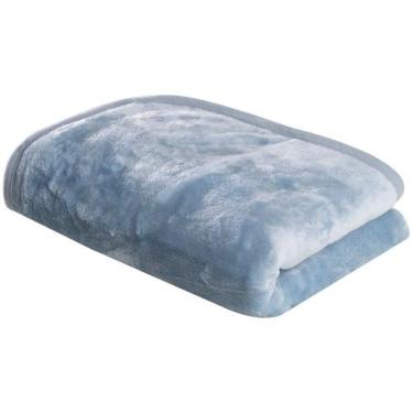 Imagem de Cobertor para Berço Liso Flannel Super Macio 300g/m² Azul Happy day Su