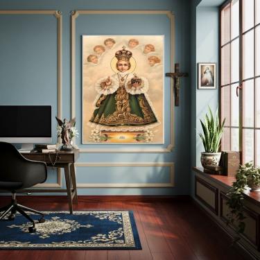 Imagem de Quadro Decorativo Menino Jesus Milagroso de Praga - 70x50cm