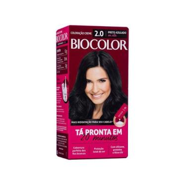 Imagem de Tintura de Cabelo Biocolor Preto Azulado Em Alta 2.0, Preto Azulado