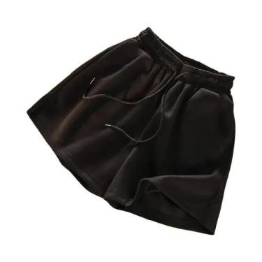 Imagem de Shorts Casuais Femininos De Cintura Alta E Perna Larga, Estilo Coreano