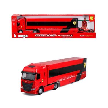 Imagem de Caminhão Iveco S-Way 570 com Carrinho Ferrari SF-24 1:43 Leclerc - Burago