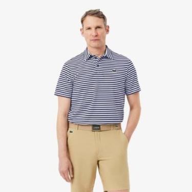 Imagem de Camisa Polo Lacoste Golf Modelagem Reta Ultra Dry Listrada Masculina-Masculino