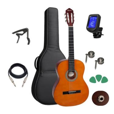 Imagem de Kit Violão Elétrico Giannini Nylon N14 Natural Completo